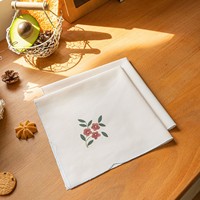 Serviette à imprimé floral vintage, serviette en tissu carrée brodée, serviette et set de table pour restaurant, thé de l'après-midi, séances photo