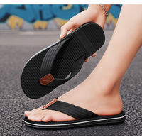 Vente en gros d'usine, tongs en toile antidérapantes pas chères, logo personnalisé de haute qualité pour hommes, EVA unisexe, été, plage