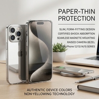 Coque de téléphone magnétique avec cadre d'objectif d'appareil photo, béquille, antichoc, compatible avec la charge sans fil, protection de l'appareil photo