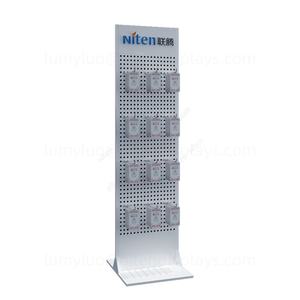 Premium Retail Display Free Standing Metal <b>Pegboard</b> Racks with <b>Hooks</b> Store Fixture for Hanging Mobile Accessories Earrings - Product Image 2