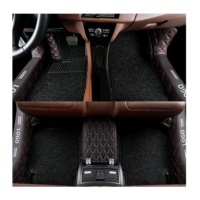 Tapis de sol de voiture en cuir, Double couche 5D 7D, décoratifs, étanches, de haute qualité, 12 pièces