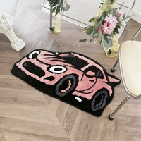 Tapis personnalisé en forme de voiture, design anime, tapis de voiture en peluche moelleux et luxueux, tapis tufté à la machine