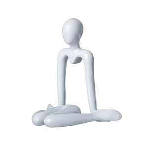 Piccole Statuette Astratte di Personaggi Pensatori in Plastica, Modelli Feng Shui, Decorazioni Carine per la Casa, Ornamenti Artistici - Product Image 5