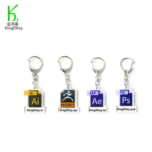 Llavero personalizado de <span class=keywords><strong>Photoshop</strong></span> PS, Impresión de acrílico con diseño de logotipo de <span class=keywords><strong>Software</strong></span> de clave AI, con Bling - Product Image 2