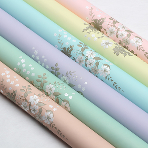 卸売花屋資材 防水オヤ紙 フレッシュマウンテンワイルドフラワープリント 花束包装紙 - Product Image 2
