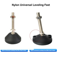 Échantillon gratuit pieds de nivellement en acier m12 pieds de nivellement pivotants pieds de nivellement réglables pour équipement avec base en nylon de 40/50/60/80mm