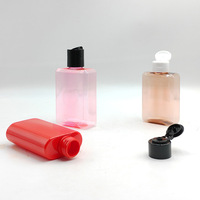 Bouteilles carrées en PET de 100 ml et 150 ml avec bouchon à clapet, rechargeables, pour shampoing, huile de douche et lotion corporelle