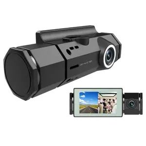 מלא HD 1080P גלאי רדאר דאש מצלמה G-חיישן חזית כפולה עדשות רכב פנים מכונית מצלמה GPS רכב שחור תיבת הפוך מצלמה