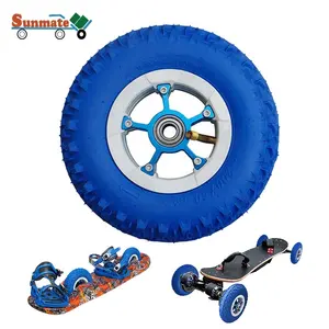 Red Blue Black 8 Inch 200 X 50Mm Pneumatic Rubber Tire Wheel For Dirt Skateboard Longboard Mountainboard Scooter