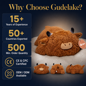 Peluche personnalisée en forme de <span class=keywords><strong>vache</strong></span> des Highlands ou d'ours, avec logo, lestée, en fausse fourrure shaggy et coton PP, pour décoration de ferme, anti-stress, cadeau sensoriel, OEM ODM - Product Image 6