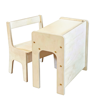 Ensemble table et chaises en bois Montessori pour enfants, design moderne, pour salon, école, multifonctionnel, cadeau pour tout-petit