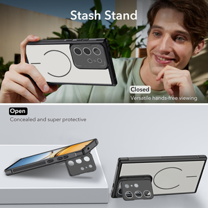 Coque de téléphone antichoc transparente en TPU et PC avec support magnétique pour appareil photo pour <span class=keywords><strong>iPhone</strong></span> 17 16 15 14 13 12 11 Pro Max - Product Image 3