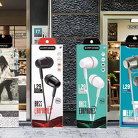 Headset Wired In-Ear Murah Grosir 3.5mm L29 Sport Earphone dengan Bass untuk Musik Stereo & Gaming Universal Mic