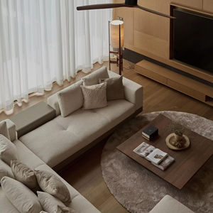 Ensemble de salon contemporain de luxe de style moderne et minimaliste Forfait villas pieds dans l'eau avec rangement caché Console <span class=keywords><strong>TV</strong></span> flottante - Product Image 4