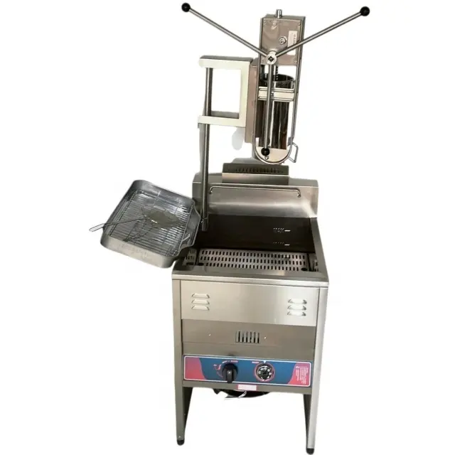 churros machine with GAS fryer cabinet spanish churro machine with fryer Churros Maker with fryer hot sale 2024