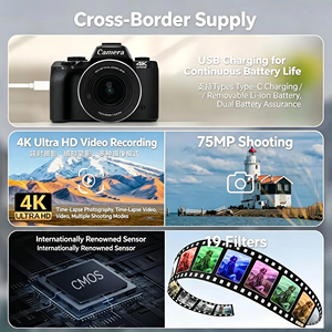 Cámara 4K sin Espejo con Zoom Óptico de 20X y Pantalla Táctil para Viajes y Fotografía - Product Image 3