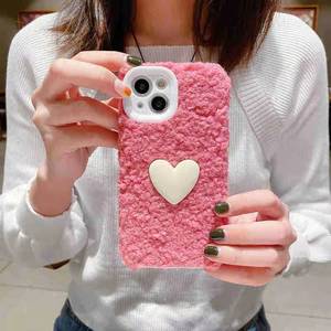 Funda de piel cálida para teléfono móvil, Protector de tela de felpa para galaxy s21, iphone 12 11 pro max - Product Image 6