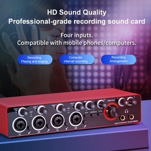 Scheda Audio Professionale a 4 Canali <span class=keywords><strong>per</strong></span> Registrazione su Computer, Mixer Compatto Esterno Plug-and-Play <span class=keywords><strong>per</strong></span> Streaming Live MD44 - Product Image 3
