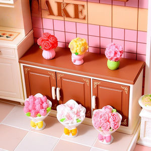 Accesorios de Resina con Forma de <span class=keywords><strong>Corazón</strong></span> de Niña Dulce, Rosas y Tulipanes, Adornos de Escritorio para Manualidades, Decoración de Tienda de Flores para Casa de Muñecas - Product Image 4