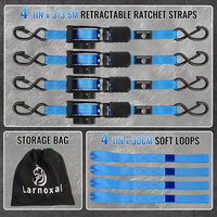 Sangle d'arrimage à cliquet rétractable automatique de 1 pouce 3/3,5 m, 800 kg, avec crochet durable pour la fixation des charges sur camions