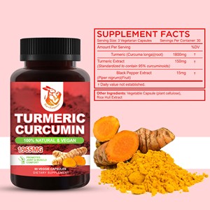 Cápsulas de Cúrcuma y Curcumina OEM ODM con Extracto de Cúrcuma que Favorecen la Salud de las Articulaciones, Cápsulas de Cúrcuma y Curcumina para el Confort - Product Image 2