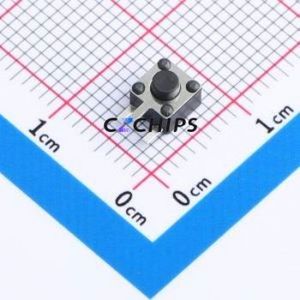 K2-1109DE-A4SW-01 Tactile Switch Through hole Component THT Switch Single Pole Single Throw Round Button 2.5N Right Angle Insert - Product Image 1