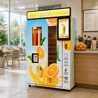 Distributeur automatique de jus d'orange fraîchement pressé, écran tactile intelligent, commercial, libre-service, contrôlé par IA, multi-usage