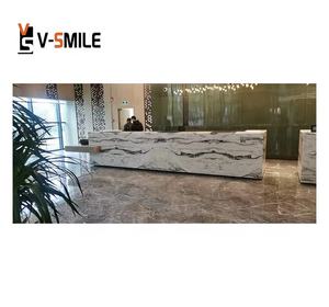 <span class=keywords><strong>Clivia</strong></span> แผ่นหินอ่อนสีขาวและกระเบื้องที่มีเส้นเลือดสีเขียวและกระเบื้องปูพื้นห้องน้ำ <span class=keywords><strong>Clivia</strong></span> โต๊ะเครื่องแป้งสีขาวด้านบน - Product Image 5