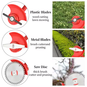 Tondeuse à gazon automotrice électrique à vente directe d'usine <span class=keywords><strong>coupe</strong></span>-herbe de jardin rotatif à haute efficacité et à faible bruit rouge - Product Image 6