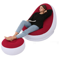 Canapé Gonflable Pliable Portable pour Salon, Fauteuil Poire Canapé-Lit Tatami