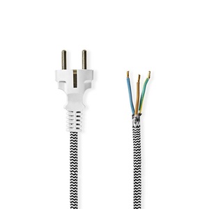 Cable de alimentación Schuko con extremo abierto 250V 16A con revestimiento a rayas para dispositivos eléctricos - Product Image 2