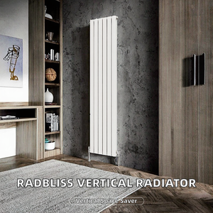 Radiador de Diseño Vertical Radbliss, 1600 x 408 mm, Gris, Doble Altura, Eléctrico, de Piso, Compacto, Doble Zona, Lámina de <span class=keywords><strong>Aluminio</strong></span> - Product Image 2