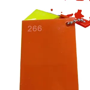 แผ่นอะคริลิคหนา12มม. CNC perspex ขนาด266สีส้มสั่งมีตัวอย่าง