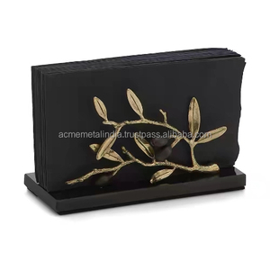 Porte-serviettes en métal avec fini argenté, parfait pour la décoration de table élégante et les accessoires de cuisine - Product Image 6