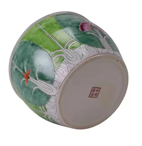 وعاء حديقة سيراميك مطبوع يدويًا على شكل فراشة من Bok Choy ، وعاء حديقة عشب داخلي عتيق مزخرف للحدائق الداخلية ، للديكور الداخلي - Product Image 6