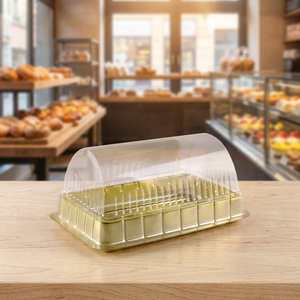 Taiwan Recyclable Transparent Disposable Plastic Cake Box for Swiss Roll Cake Take Out Food <b>Container</b> - Product Image 2