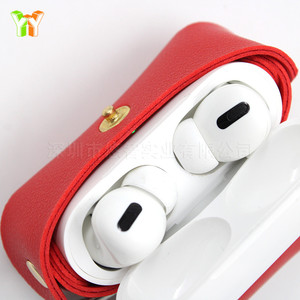 Funda de cuero PU para auriculares inalámbricos Bluetooth AirPods de tercera generación. - Product Image 5