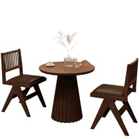 Ensemble table et chaises de style cabane en bois massif pour cafés, hôtels, salons de thé, pâtisseries, restaurants et centres commerciaux