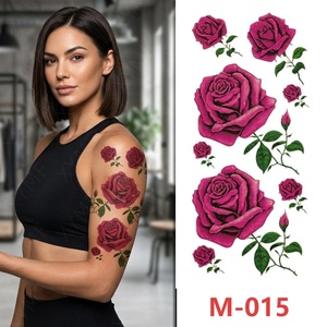 Tatuajes Temporales Coloridos <span class=keywords><strong>de</strong></span> Rosas Sexys <span class=keywords><strong>para</strong></span> <span class=keywords><strong>Mujer</strong></span> - Product Image 2
