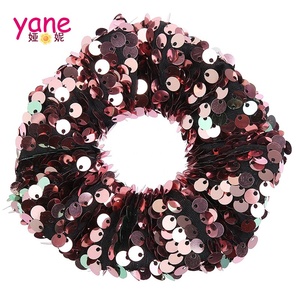 Ikat kepala rambut wanita, dua warna terbalik payet berkilau - Product Image 5