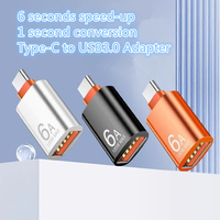 Nuevo adaptador USB tipo C 3,0 rápido 6A OTG convertidor de carga de teléfono móvil U disco/teclado/ratón/lector de tarjetas con LED AC/DC