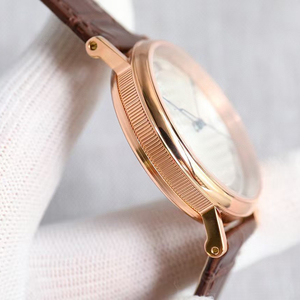Reloj Mecánico para Hombre, Edición Personalizada Avanzada, Caja de Oro Rosa, Correa de Cuero Marrón, Visualización de Fecha, Luminoso, Resistente al Agua 50M, Automático - Product Image 4