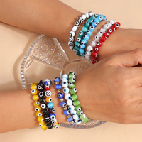 Nouvel accessoire pour les yeux 2025 : Bracelet œil du diable, bracelet en perles de verre colorées