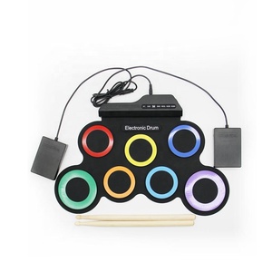 Batería Electrónica para niño rollo principiante práctica tambor almohadilla de carga USB tambor pedales <span class=keywords><strong>instrumento</strong></span> Musical - Product Image 5