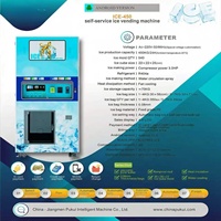 Mesin Penjual Es Otomatis 450KG Per Hari, Pengemasan Es Batu, Dioperasikan dengan Koin, ATM Es, Pemantauan Jarak Jauh, Layar LCD