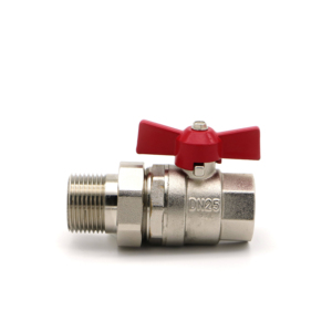 Vanne à boisseau sphérique industrielle en laiton DN25 3/4 pouce filetage F/F poignée longue PN25 Vanne de tuyauterie d'eau certifiée CE OEM - Product Image 1