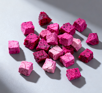 Gedroogde rode pitaya-dobbelstenen, magere gezonde knapperige drakenfruitballetjes, bulkverpakking, populaire kant-en-klare fruitsnack