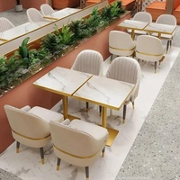 Meubles de restaurant commerciaux durables de haute qualité au design moderne, ensemble de table et de chaises modulaires pour la restauration, la cafétéria, le café