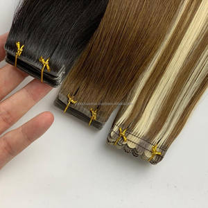 Extensiones de Cabello 100% Virgen con Cutícula Alineada, Cabello Real Ruso Remy, Doble Trama a Máquina, Estilo Ondulado Natural, Extensiones con Cinta Adhesiva, Todos los Colores - Product Image 3