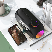 Altavoz Bluetooth LED con Reproductor de Música de Gran Venta 2025 con Pantalla Digital, Tarjeta TF y Reloj Despertador de Escritorio